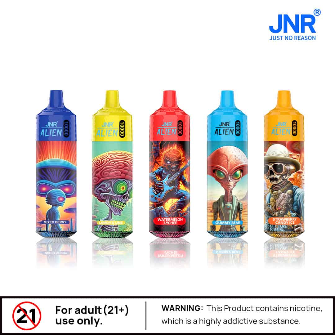 JNR Alien 10000 Strawberry Raspberry Ice - 10.000 Züge Eis
