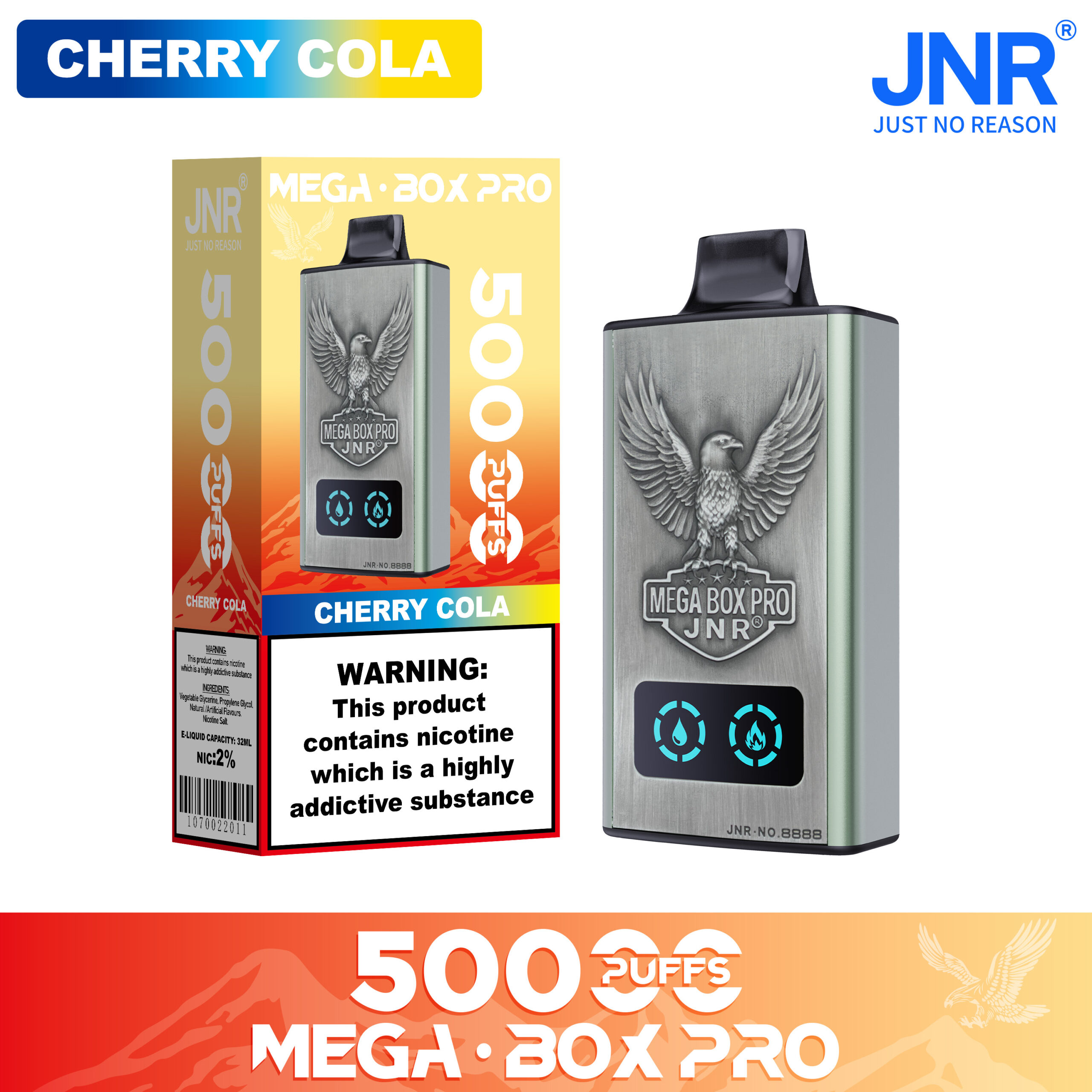 JNR Mega Box Pro 50000 Cherry Cola