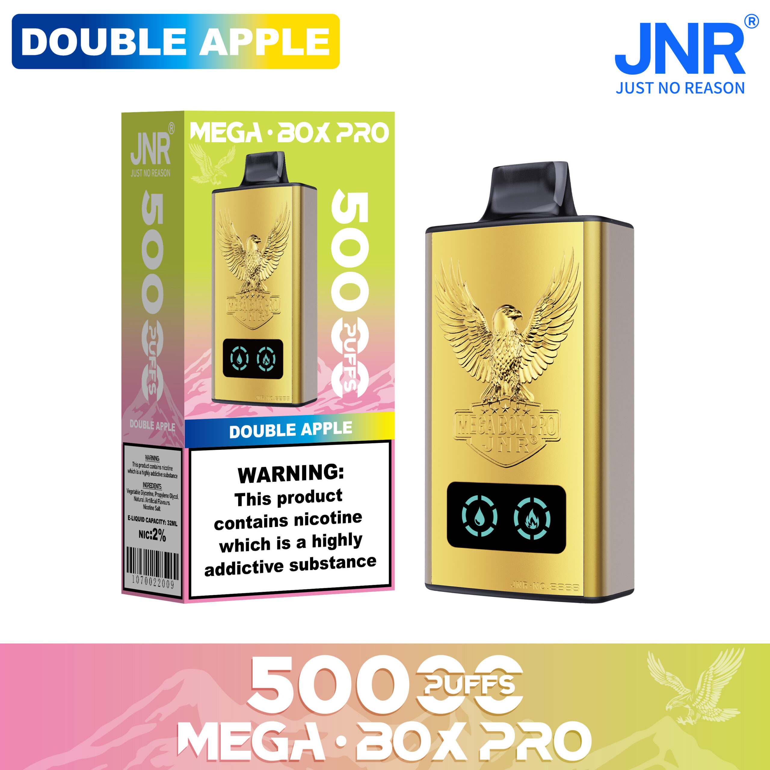 JNR Mega Box Pro 50000 Double Apple