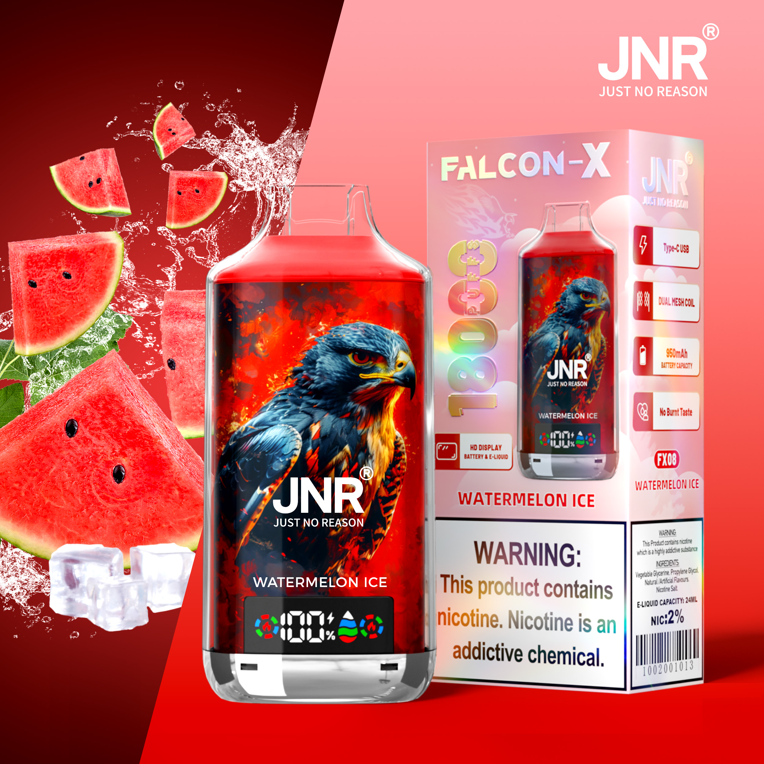 JNR Falcon-X 18000 Watermelon Ice