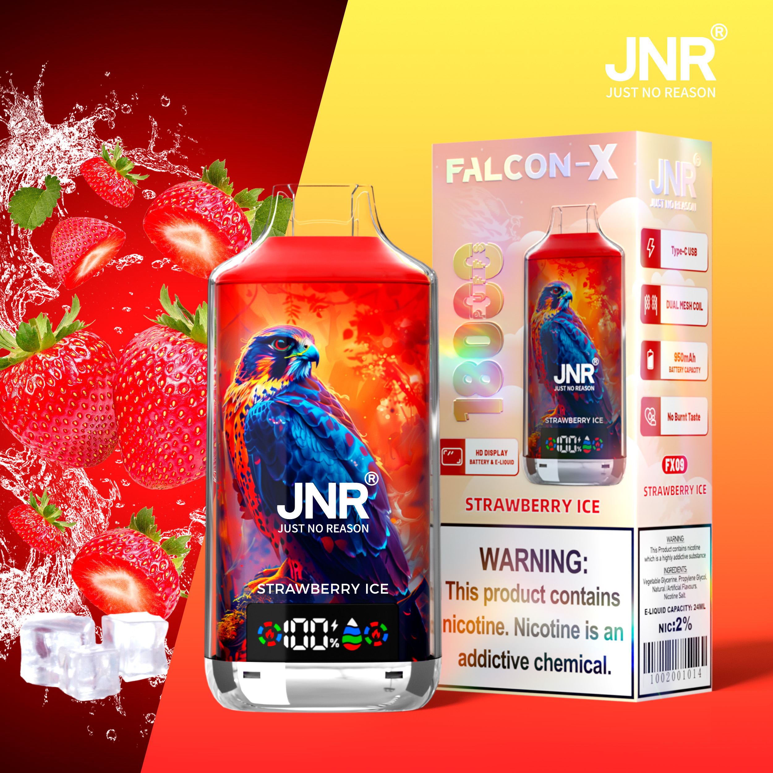 JNR Falcon-X 18000 Strawberry Ice