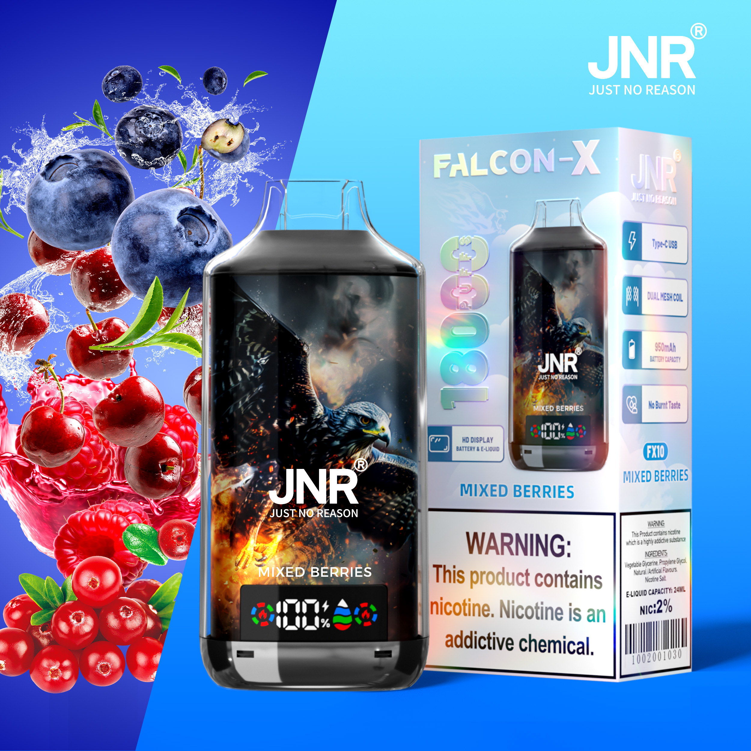 JNR Falcon-X 18000 Mixed Berries – Bild 2
