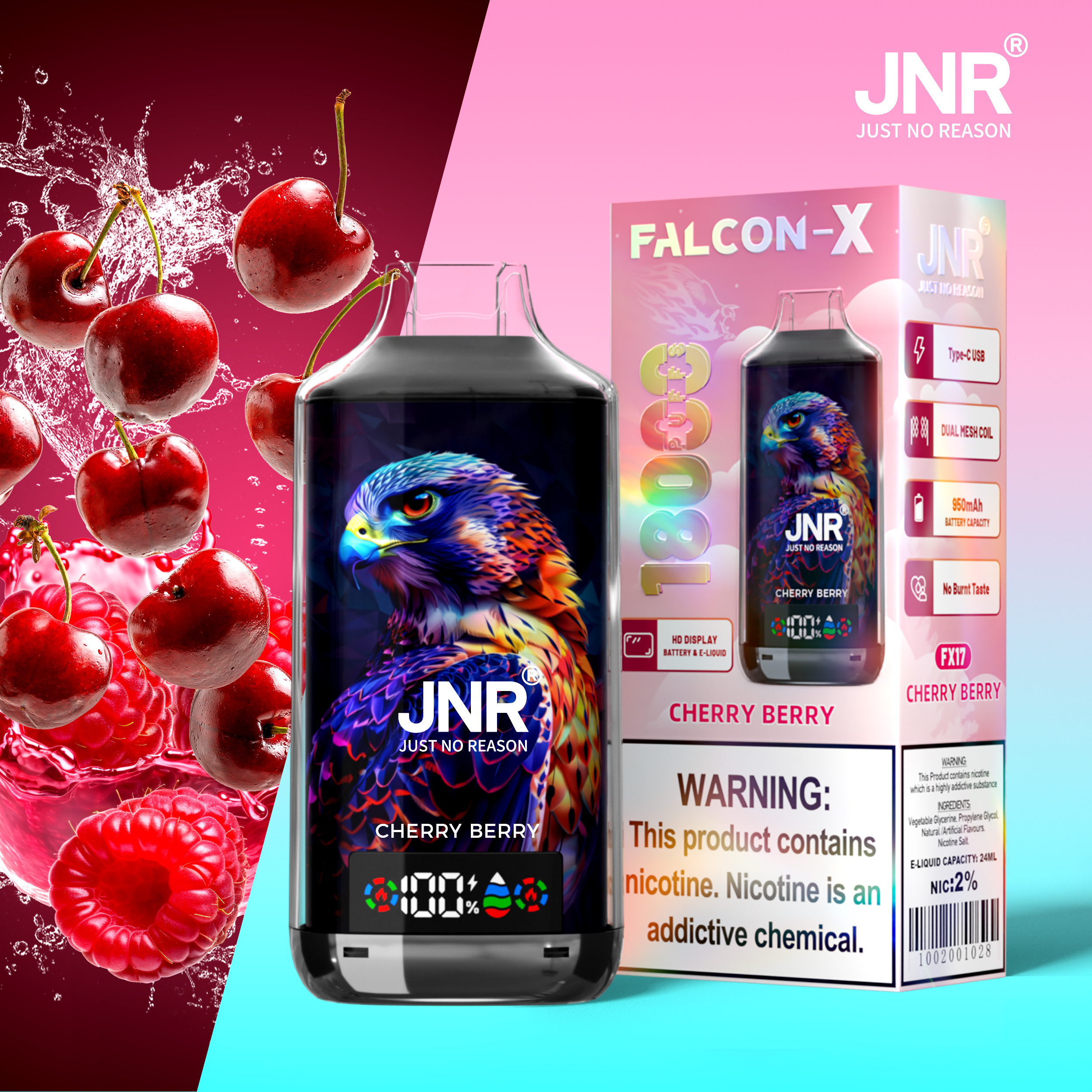 JNR Falcon-X 18000 Cherry Berry