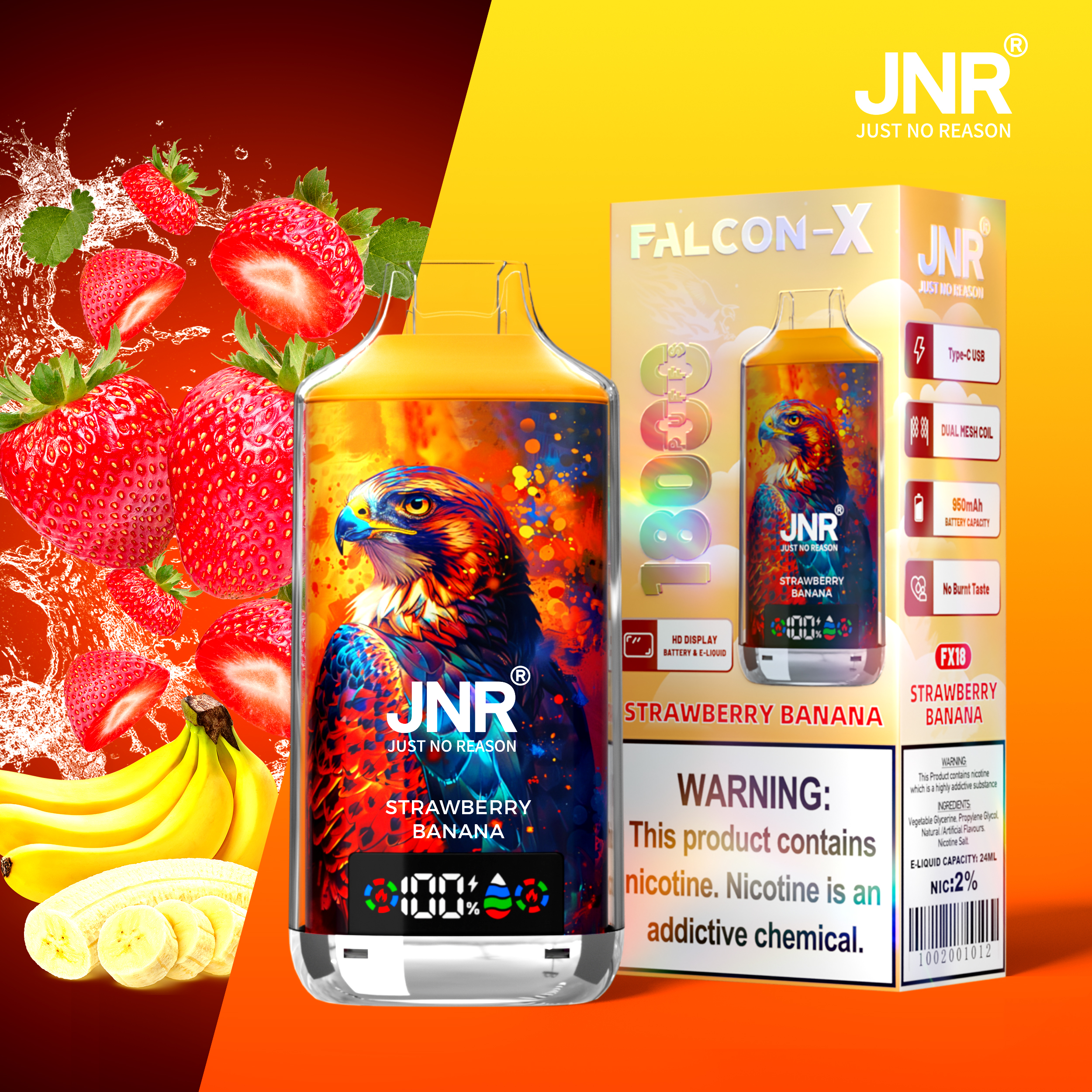 JNR Falcon-X 18000 Strawberry Banana