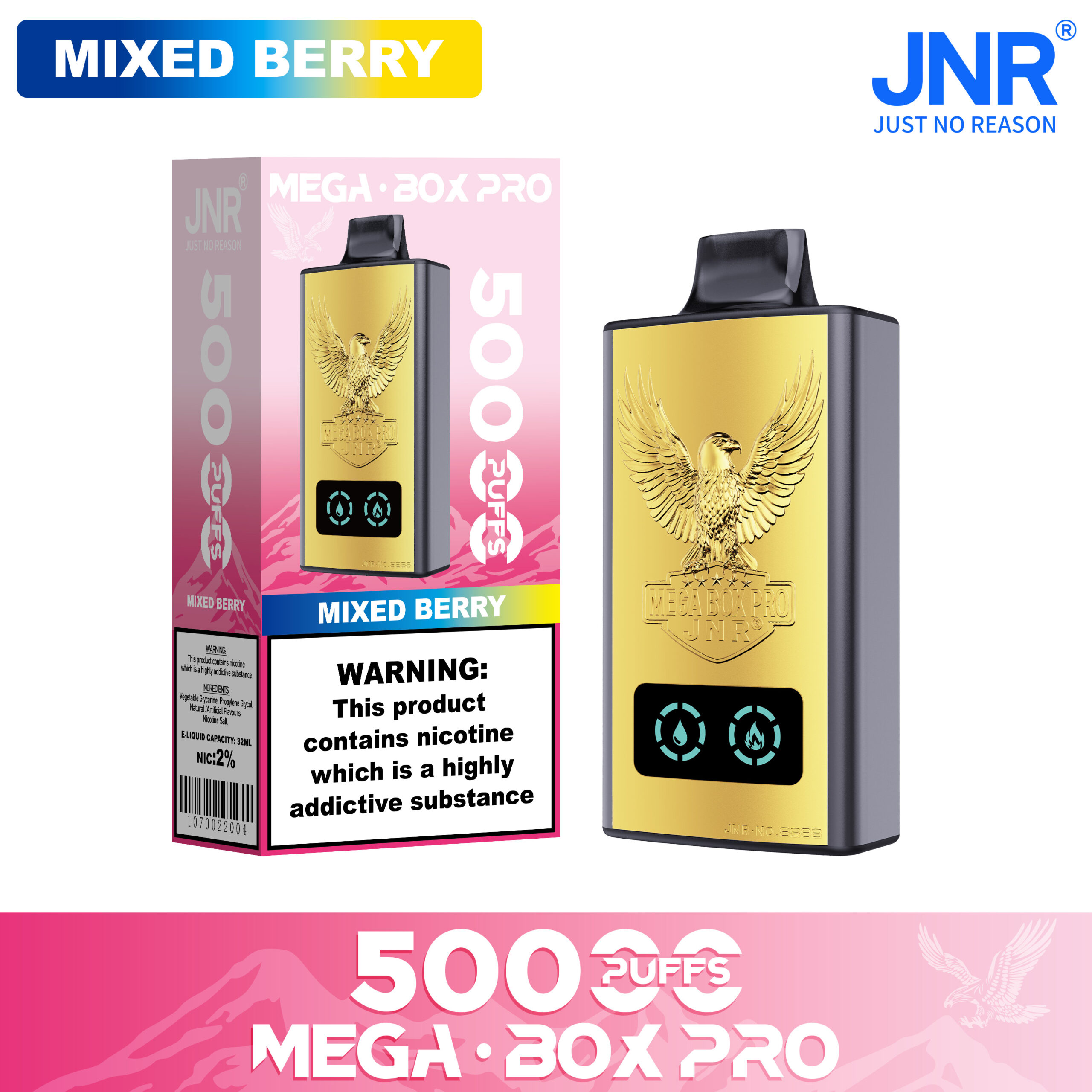JNR Mega Box Pro 50000 Mixed Berry