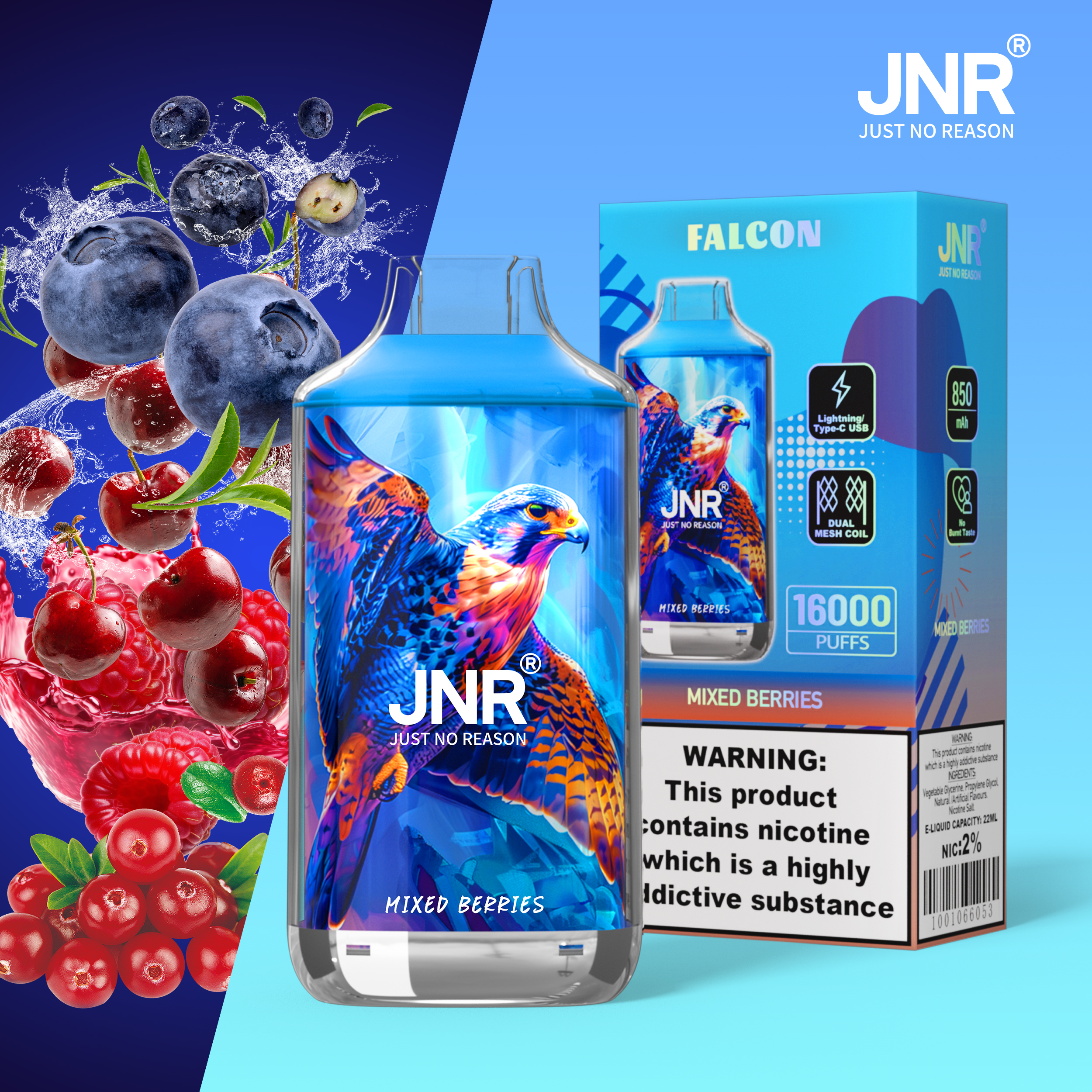 JNR Falcon 16000 Mixed Berries