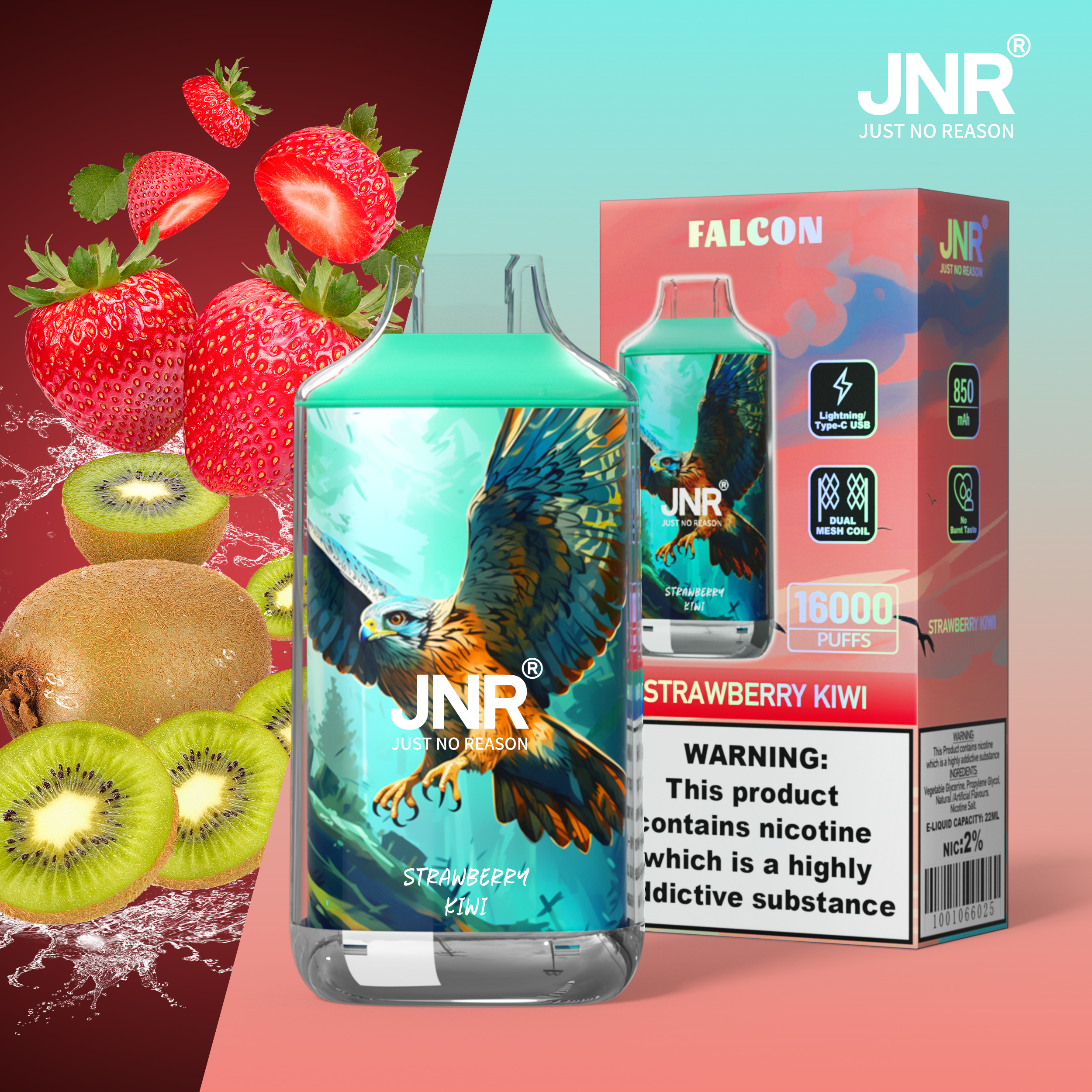 JNR Falcon 16000 Strawberry Kiwi