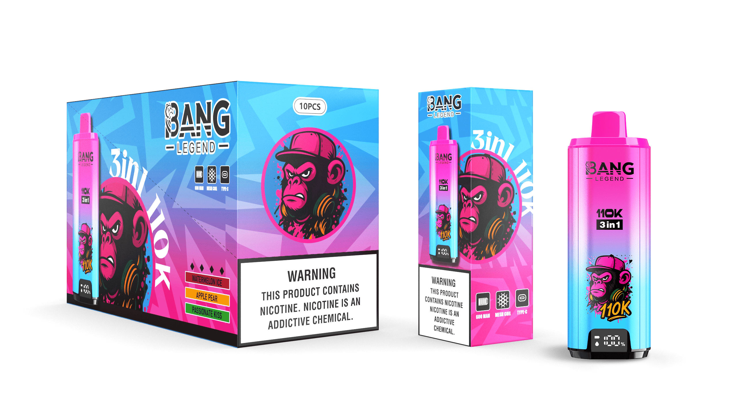 Bang Legend 110k Watermelon Ice/Apple Pear/Passionate Kiss