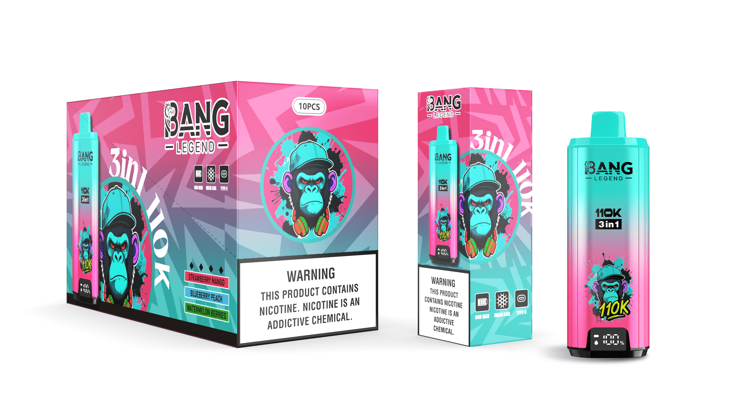 Bang Legend 110k Strawberry Mango/Blueberry Peach/Watermelon Berries