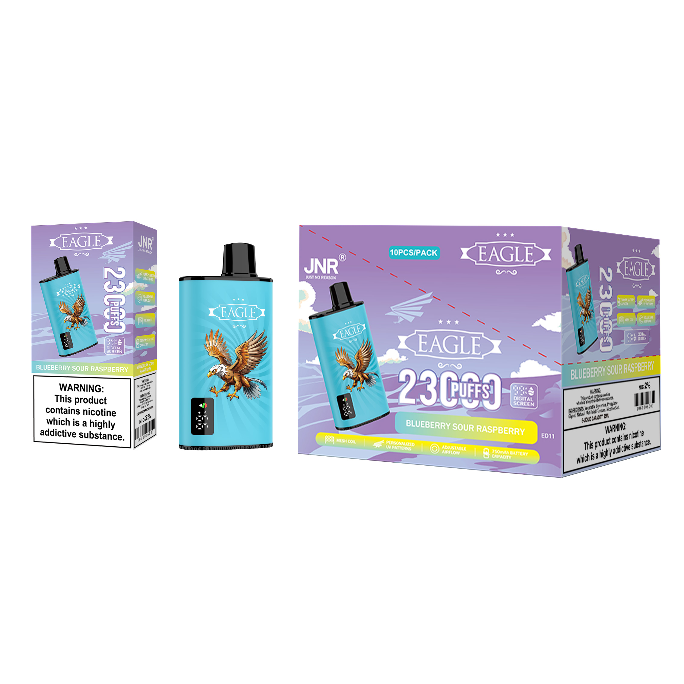 JNR Eagle 23000 Blueberry Sour Raspberry