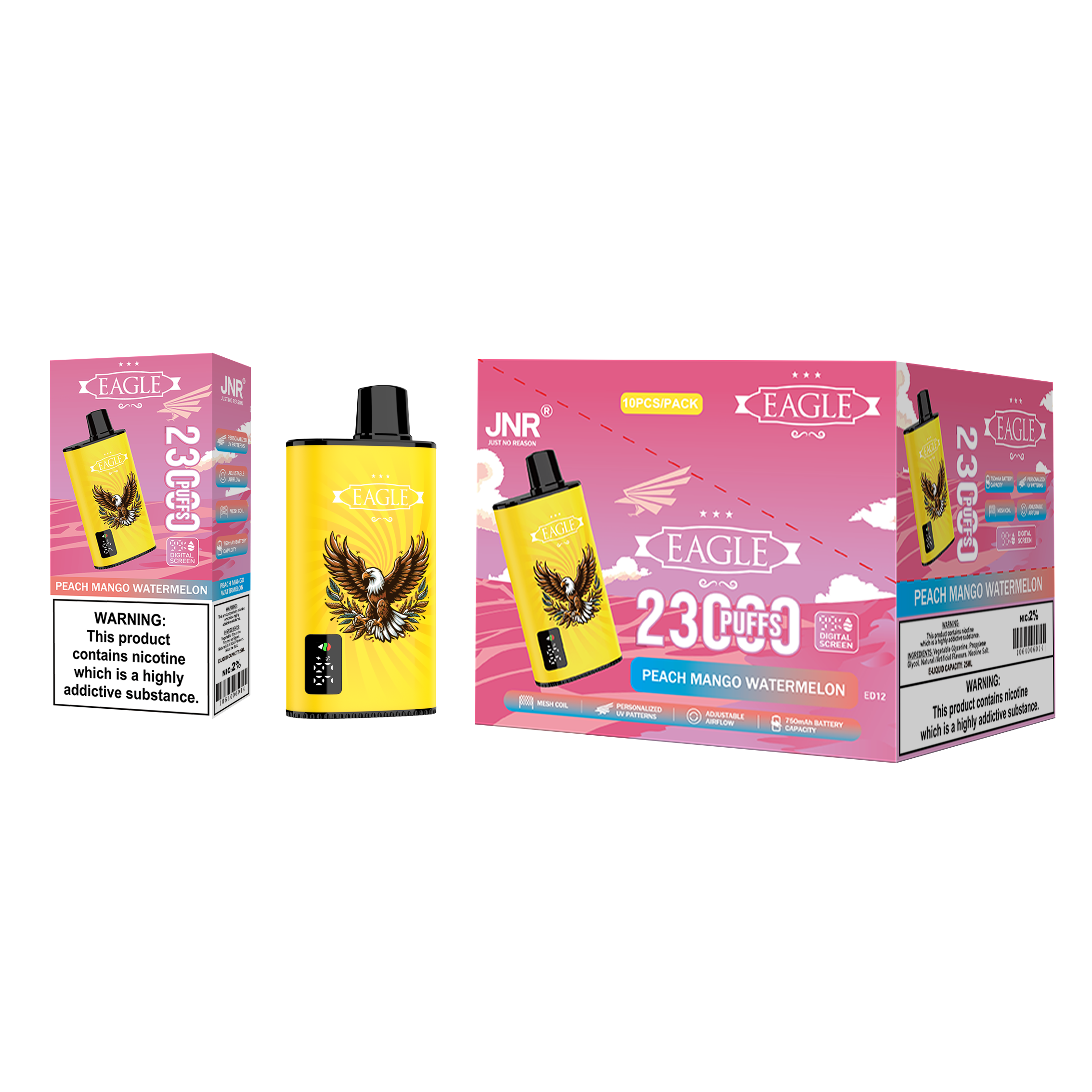 JNR Eagle 23000 Peach Mango Watermelon