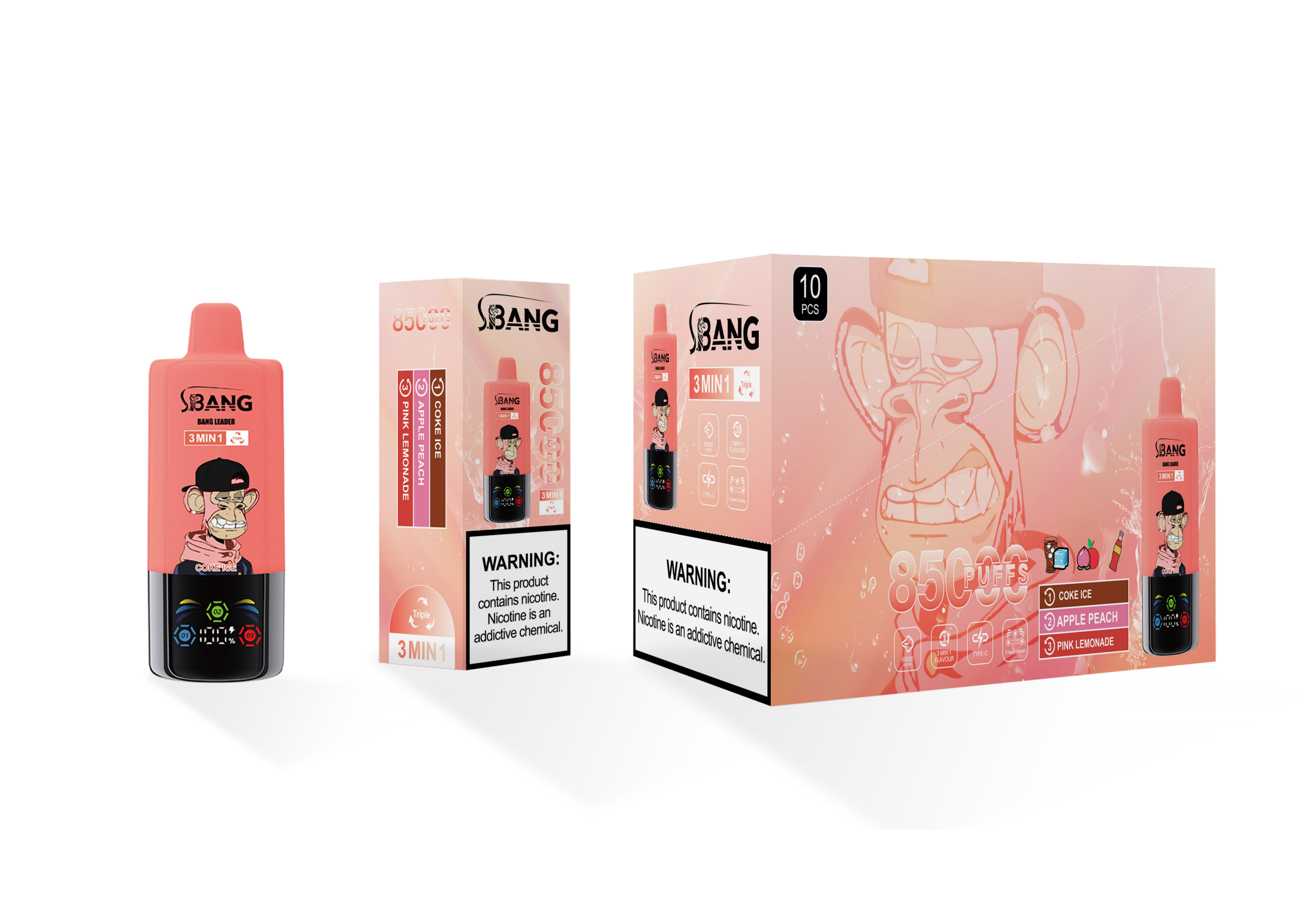 Bang Leader 85000 Coke Ice/Apple Peach/Pink Lemonade
