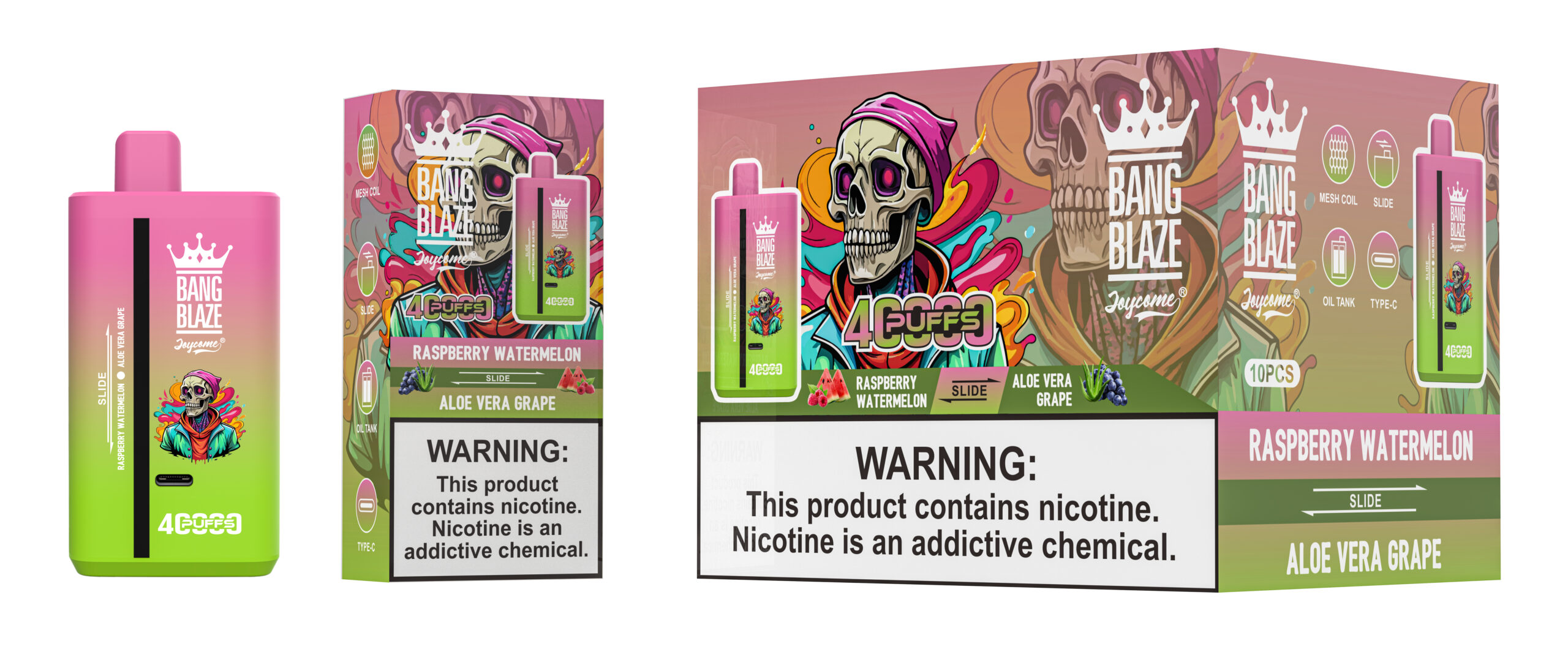 Bang Blaze 40000 Raspberry Watermelon/Aloe Vera Grape