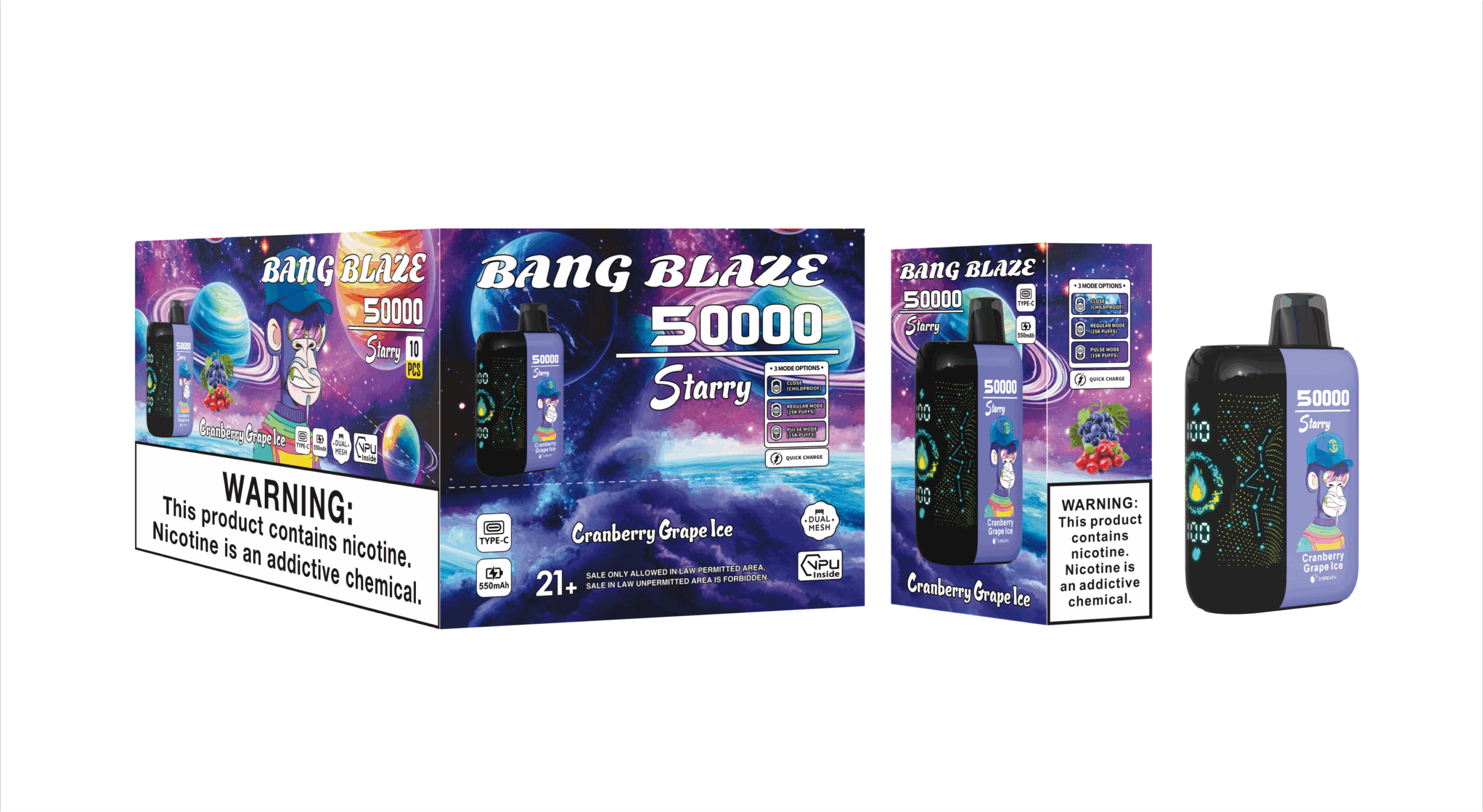 Bang Blaze Starry 50000 Cranberry Grape Ice