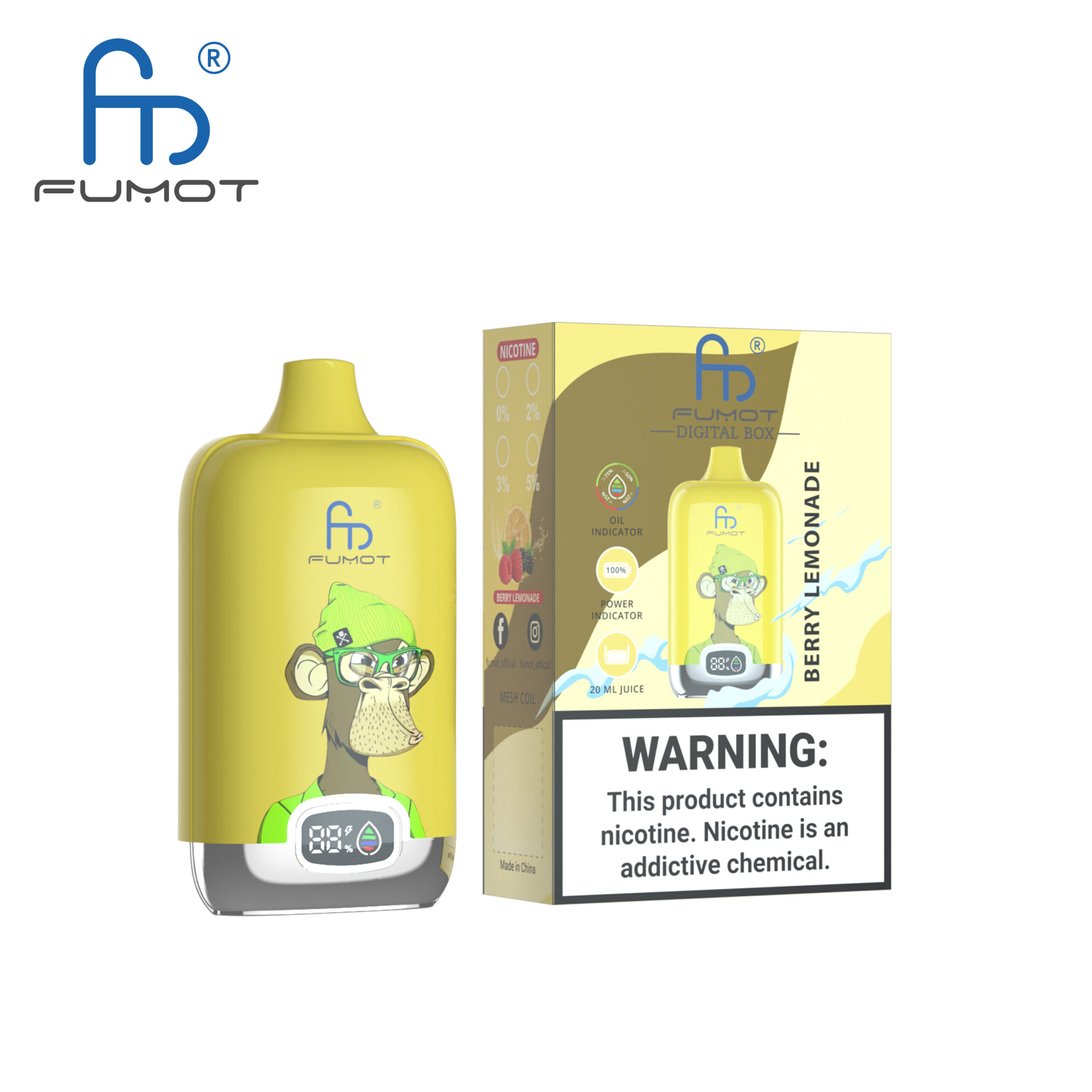 Fumot Digital Box 12000 Berry Lemonade – Bild 2