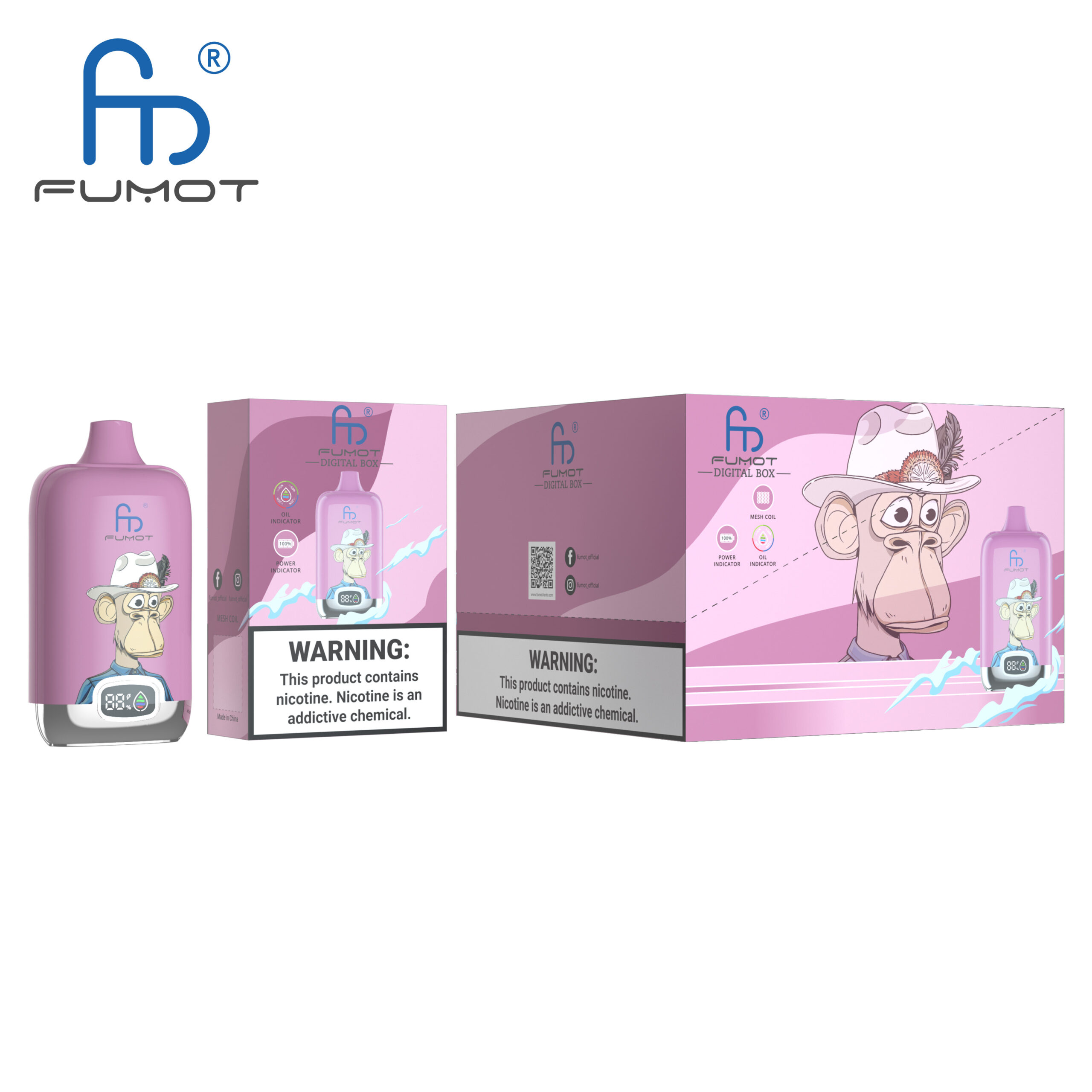 Fumot Digital Box 12000 Blueberry Cherry Cranberry – Bild 3