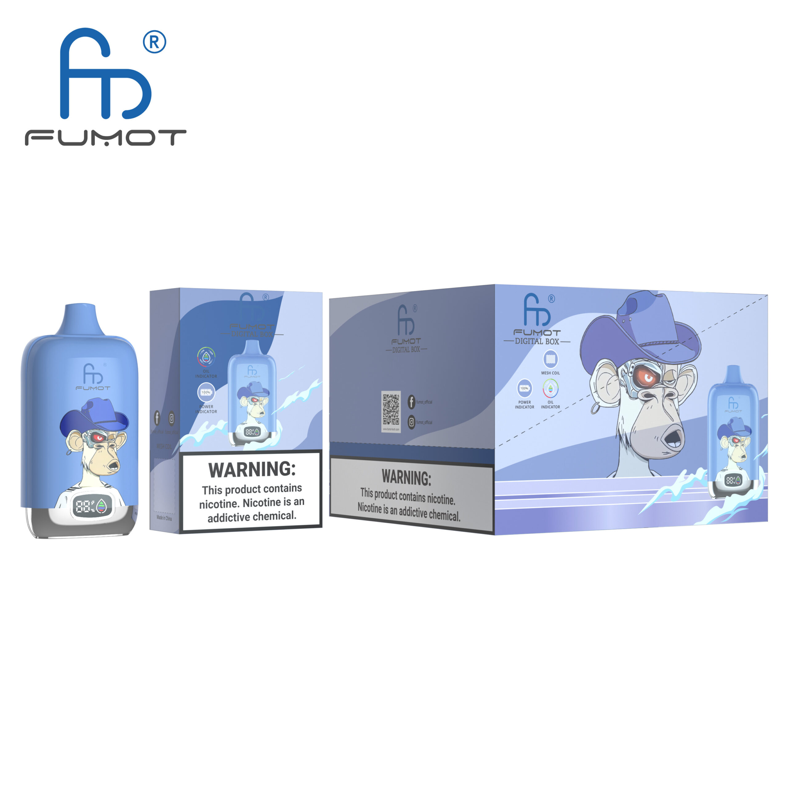 Fumot Digital Box 12000 Blueberry On Ice – Bild 3