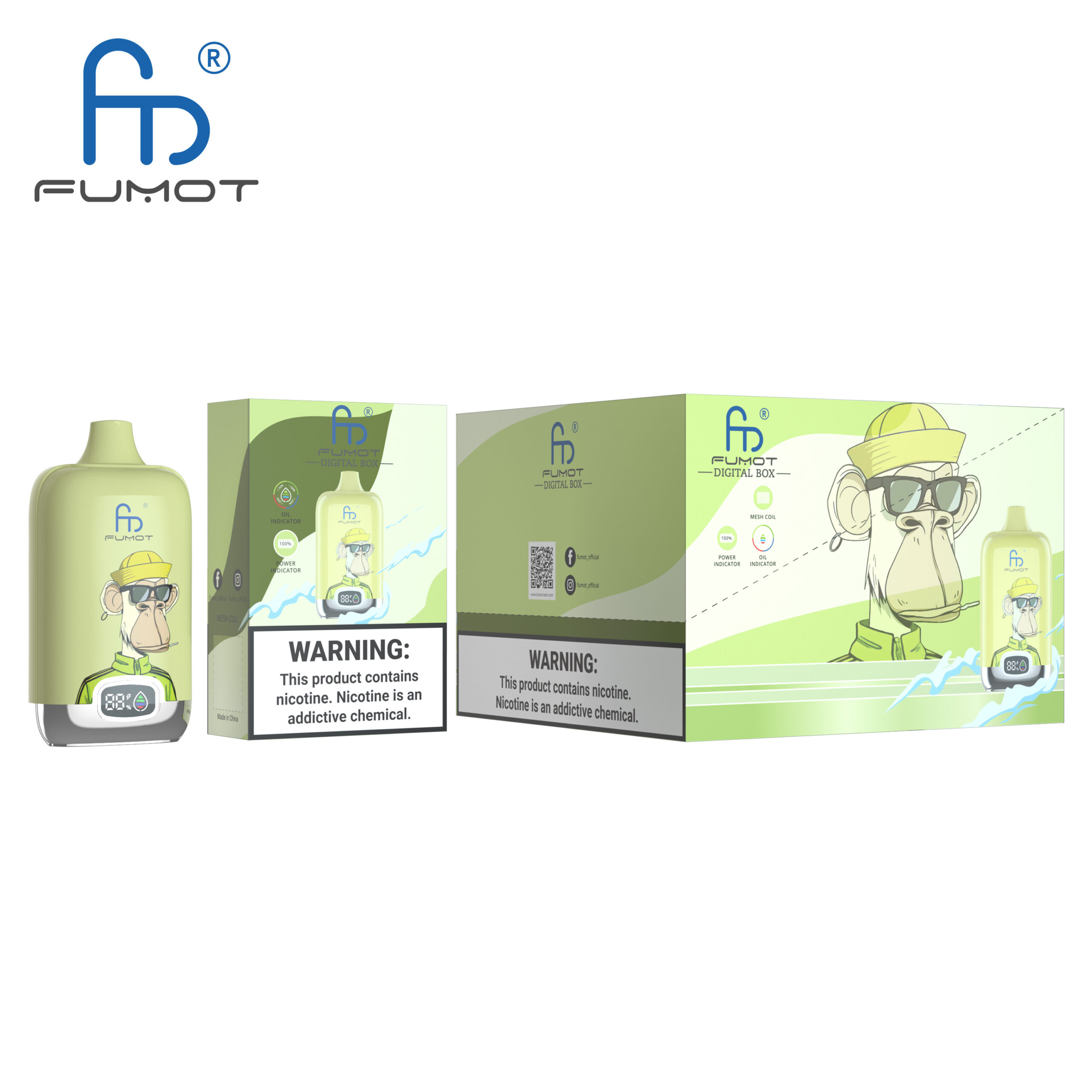 Fumot Digital Box 12000 Kiwi Passion Fruit Guava – Bild 3