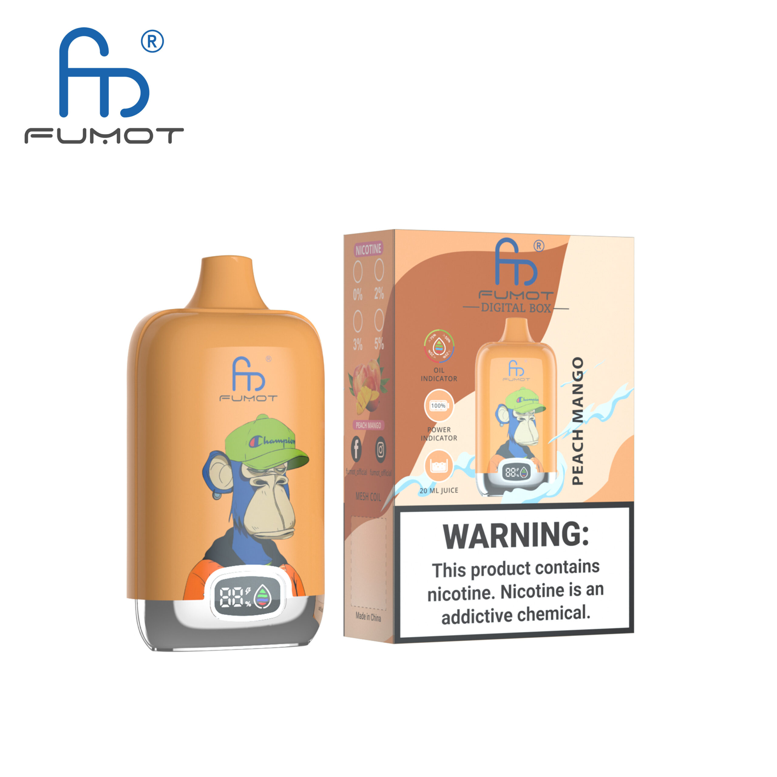 Fumot Digital Box 12000 Peach Mango – Bild 2