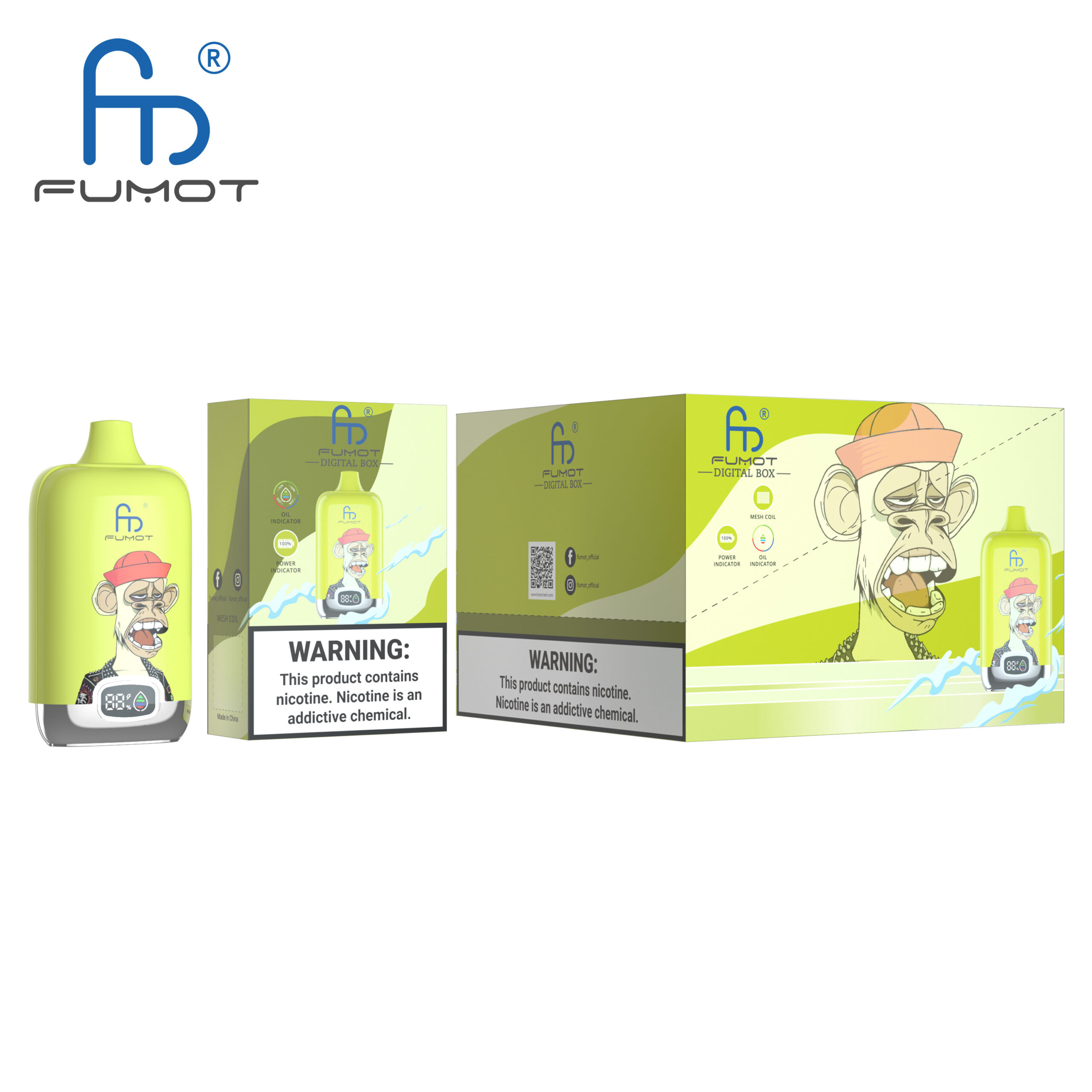 Fumot Digital Box 12000 Strawberry Kiwi – Bild 3