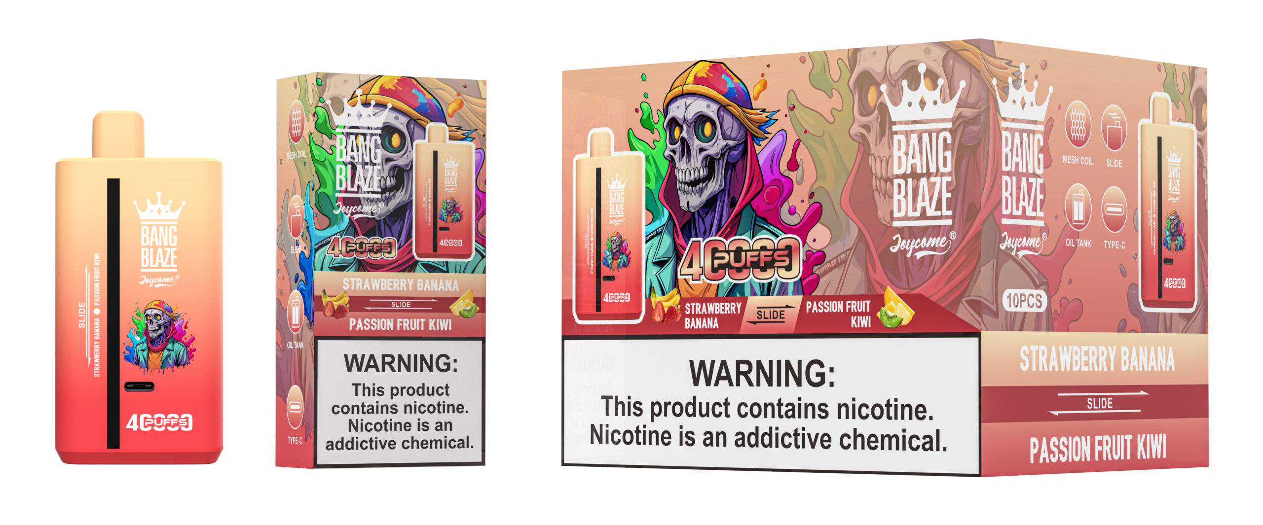 Bang Blaze 40000 Strawberry Banana/Passion Fruit Kiwi