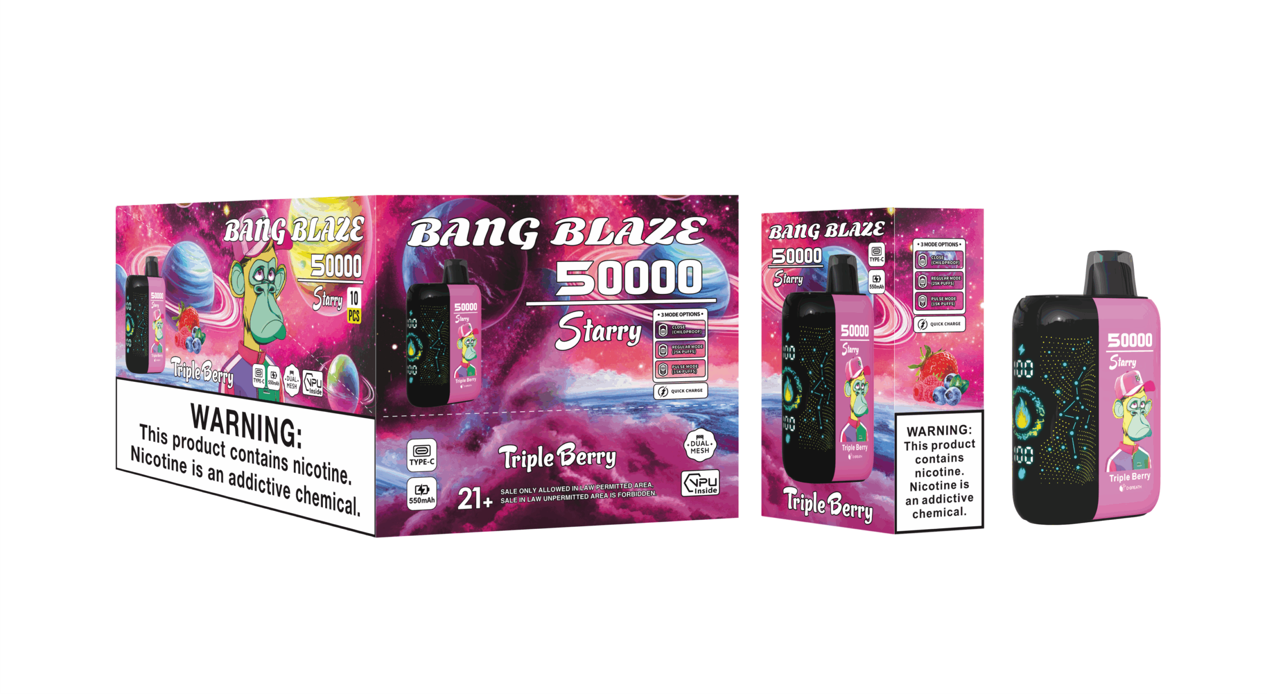 Bang Blaze Starry 50000 Triple Berry – Bild 3
