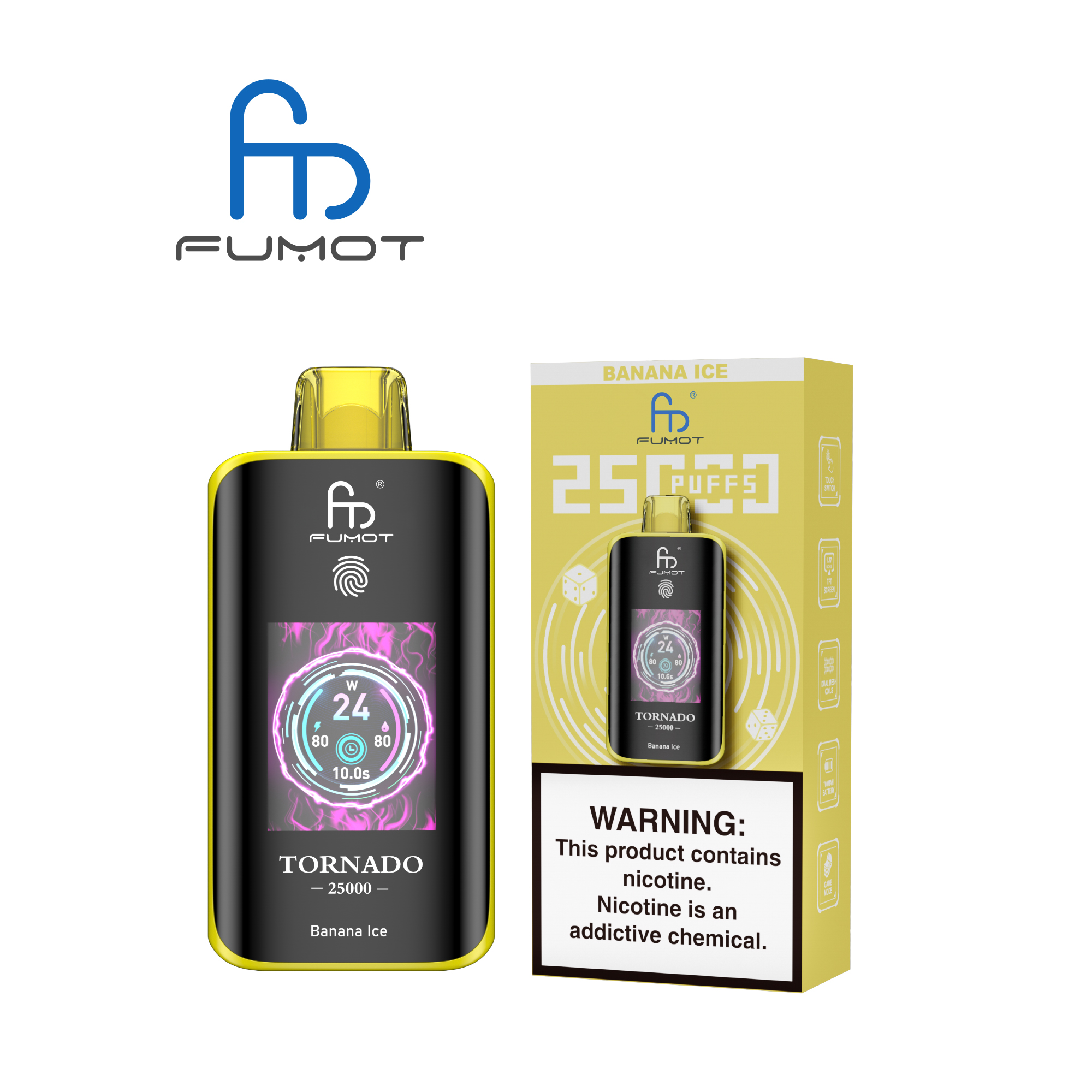 Fumot Tornado 25000 Banana Ice | Smart Touch Vape